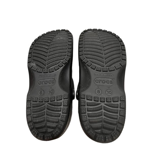 Crocs Classic Clogs Unisex Size 8W/10M Black Slip-On Lightweight Footwear - Picture 5 of 5
